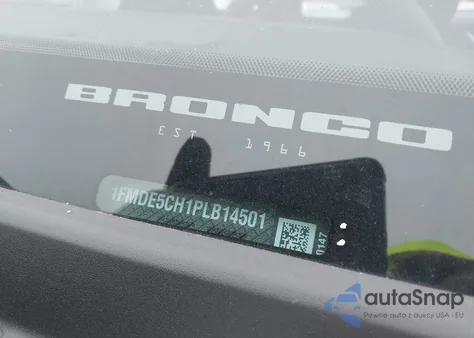 2023 Ford Bronco z USA, uszkodzony, nr VIN 1FMDE5CH1PLB14501